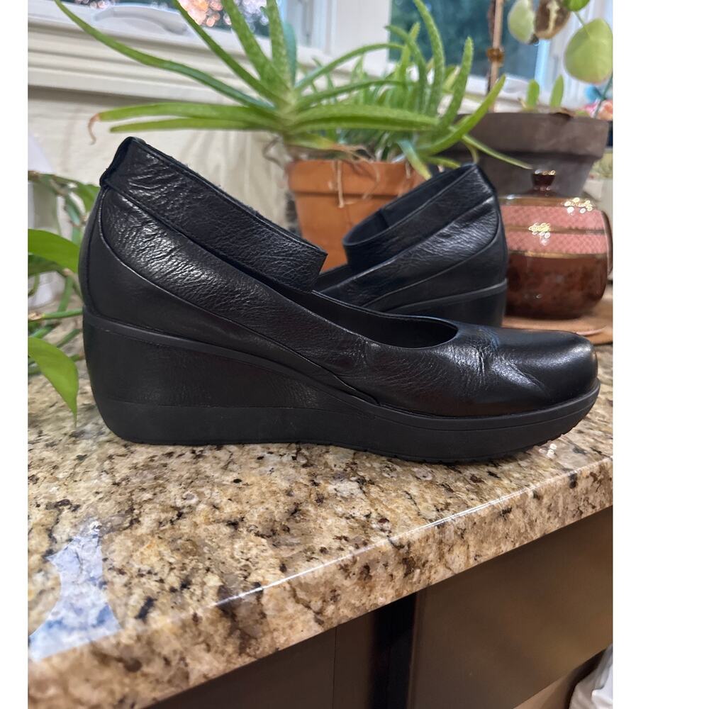 Clarks Wynnmere Fox Wedge Shoes Black Women's Size 8.5 M - Picture 8 of 11